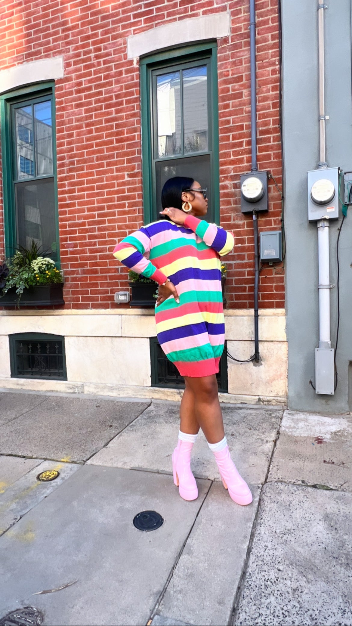 Multicolor Mitchell Sweater Dress
